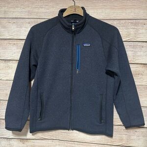 Patagonia Black Fleece Jacket with Blue Chest Zip